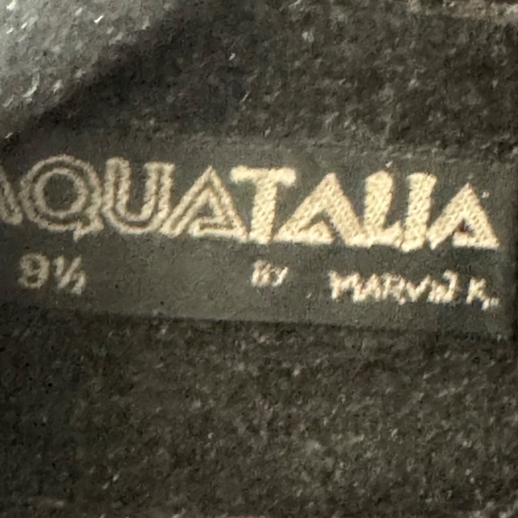 AQUATALIA BY Marvin K Black Suede Weatherproof Buckle mid calf boots 9.5 - Picture 16 of 16